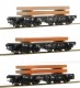 76159 Roco Set of 3 hawy duty flat cars with load